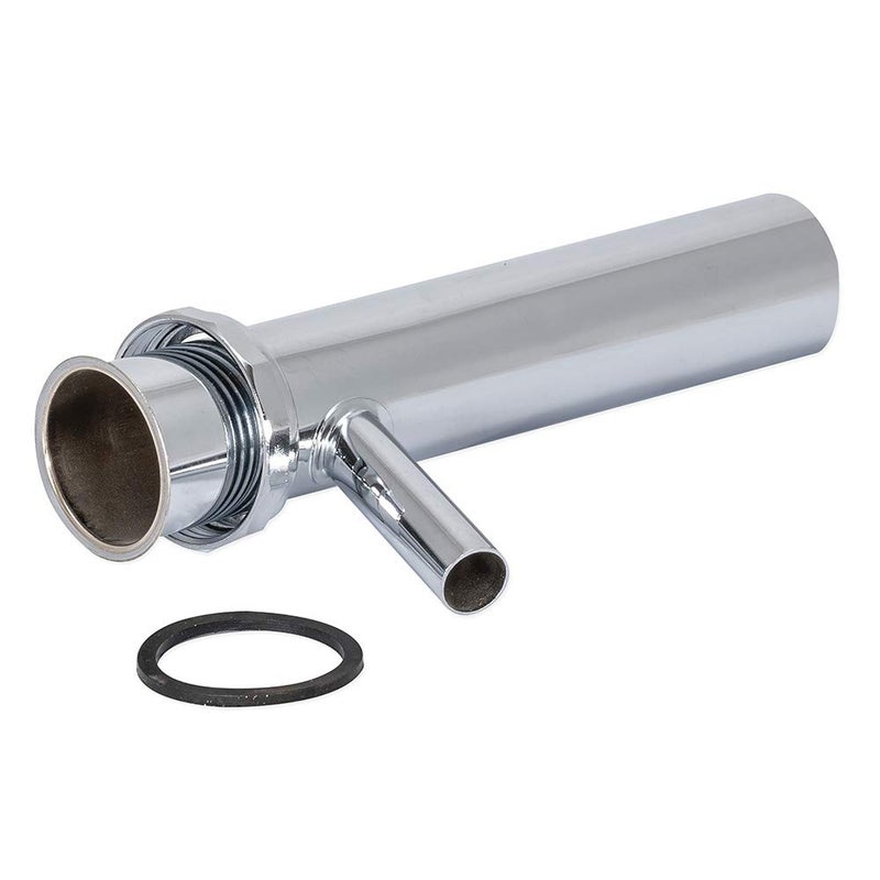 EZ-FLO 1-1/2 Inch x 8 Inch Dishwasher Tailpiece, Direct Connection for Tubular Drain Applications, 5/8 Inch OD Branch, Chrome Finish, 35088 - Image 2